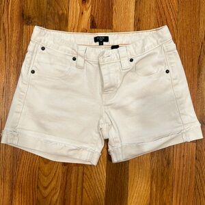 J. Crew White Denim Shorts - Size 0